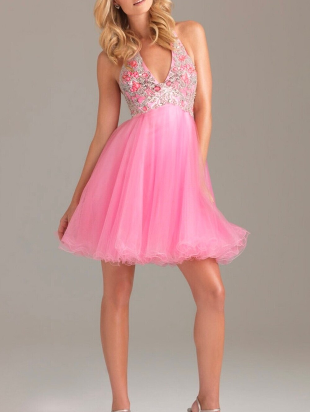 NWT $379 Madison James Night Moves Size 6 Pink Prom Dress